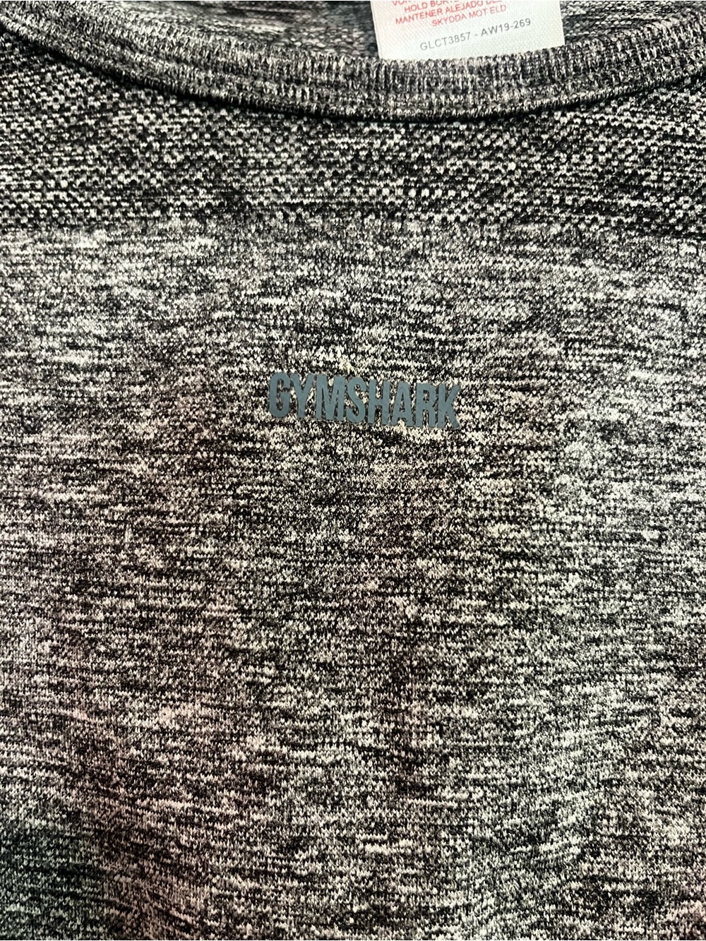 Gymshark Black & White Marled Seamless Crew - Picture 2 of 7
